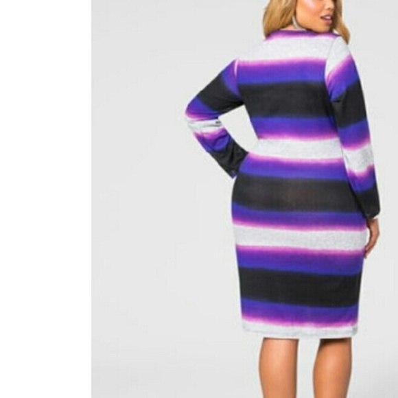 Hacci  Striped Sweater Dress - Picture 2 of 4